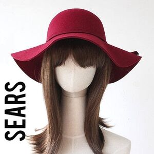 🍂FALLOUT SALE🍁 Cranberry 15" Wide Floppy Brim Hat !PRICE DROP!